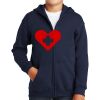 Youth Heavy Blend Full Zip Hooded Sweatshirt Thumbnail